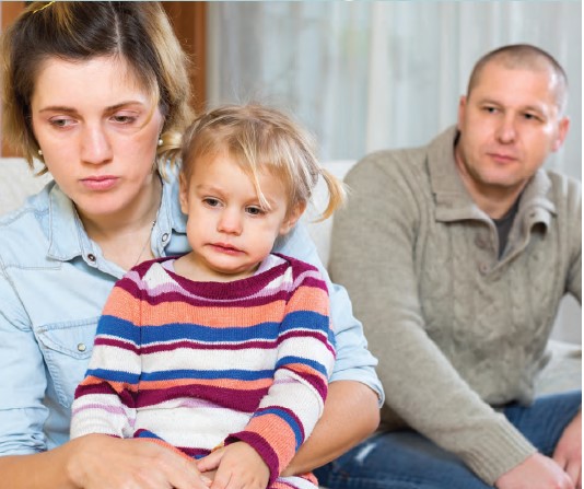 sad family