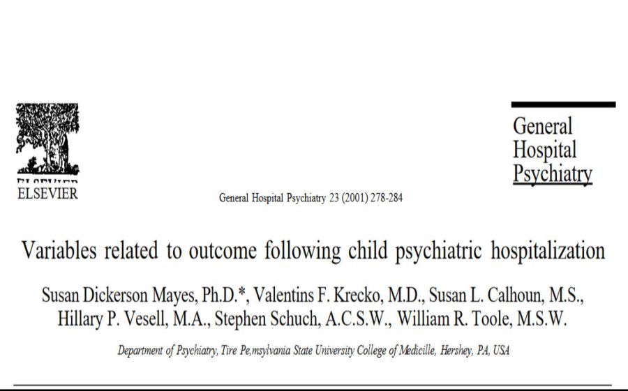 child psychiatric hospitalization